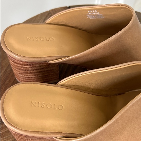 NWOT Nisolo All-Day Heeled Leather Mules - Picture 2 of 8